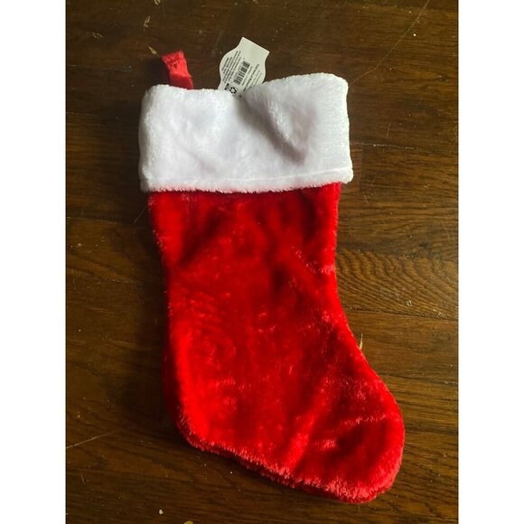 Other - Lot of 10 Red & White Christmas Stockings With Plush Cuff